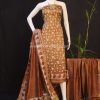 Maheshwari silk handloom woven unstitched 3 pc suit