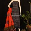 Ajrakh organic dyed handblock printed 2 pc patchwork Unstitched suit