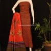 Ajrakh organic dyed handblock printed 2 pc patchwork Unstitched suit