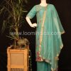 Loomwoven Chanderi Silk 3 pc Ready to wear set RG KR 379 (KBD)