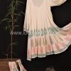 mul cotton handblocked bagh print semistiched anarkali  kurta (can be converted into shrug) with dupatta